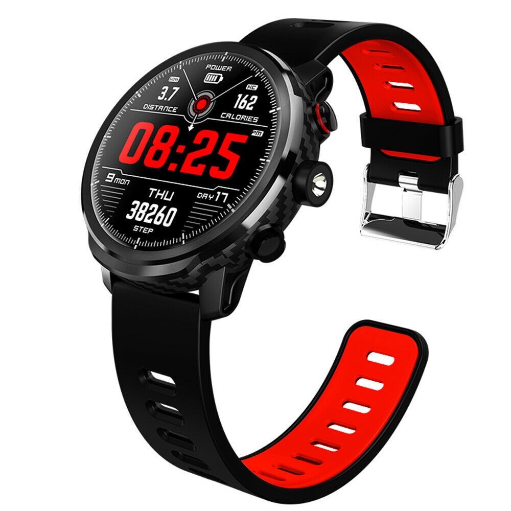Smartwatch West L5 Rojo Calorias Pasos 02 Ritmo Cardiaco Presion Sanguinea  Notificaciones Cronometro