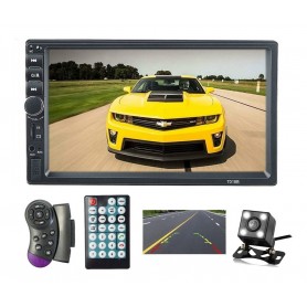 ESTEREO AUTO DOBLE DIN PANTALLA 7'' TACTIL MIRRORLINK CAMARA RETROCESO 7018B 1080P PENDRIVE BLUETOOTH MICRO SD