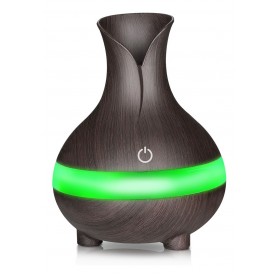 HUMIDIFICADOR MADERA GRANDE VAPORIZADOR AROMATERAPIA ULTRASONICO VIR1595 7 LEDS COLOR HUMIFICADOR