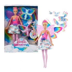 MUNECA BARBIE DREAMTOPIA CON ALAS INTERCAMBIABLES SNAP PULL FLY