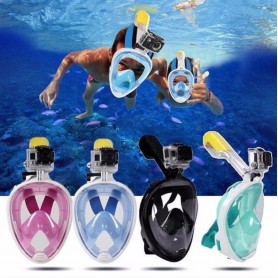 Snorkel Mascara Buceo Integral Cara Gopro Antiparra Verde