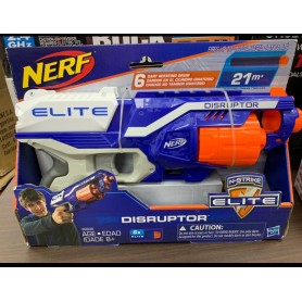 NERF PISTOLA LANZA DARDOS JUEGUETE N STRIKE DISRUPTOR ELITE + DARDOS HASBRO ORIGINAL