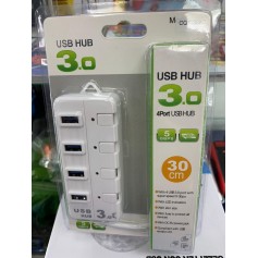 HUB USB ALIMINUM WHITE 4 USB 3.0 SWITCH ALTA TRANSFERENCIA SUPER SPEED WINDOWS MACBOOK CQT-308C