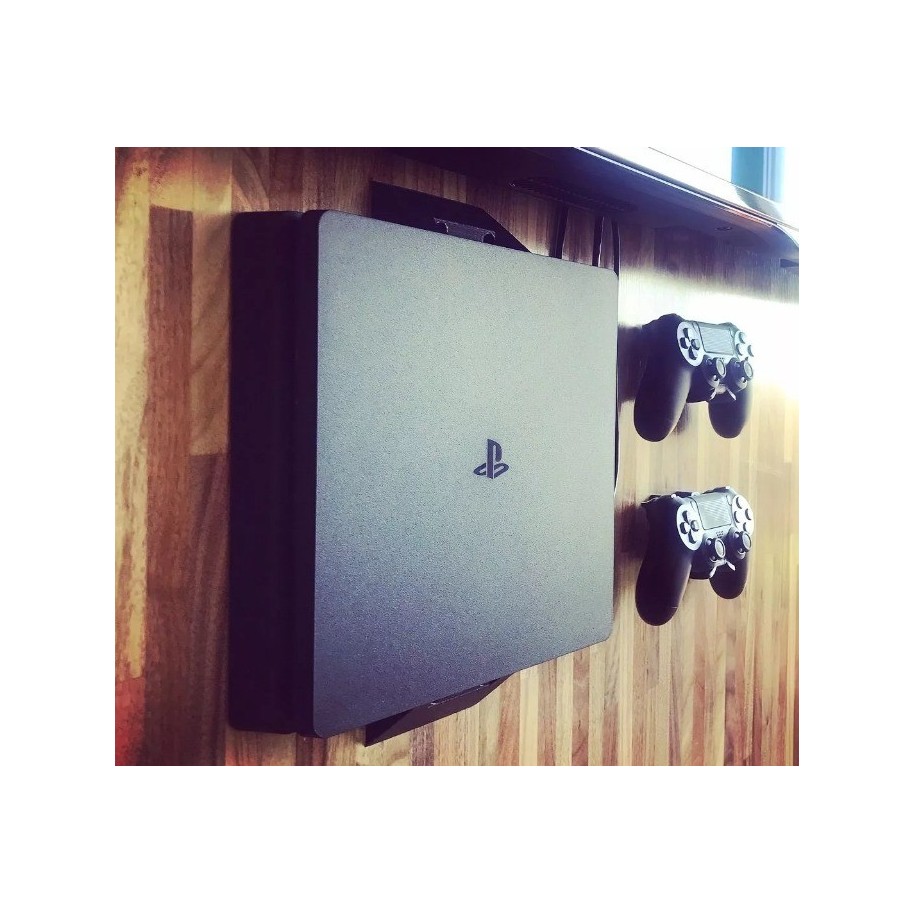 Soporte 3d De Pared Ps4 Slim + 2 Soportes Joystick