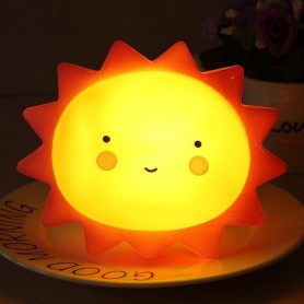 Lampara Decorativa Sol Con Luz Led Velador Noche Bebe