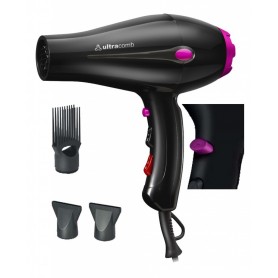 SECADOR DE PELO ULTRACOMB PROFESIONAL 2000W 2 VELOCIDADES 3 BOQUILLAS SC-4607