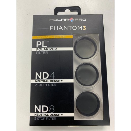 KIT 3 FILTROS DRONE DJI PHANTOM 3 PL1 POLARIZADO ND4 NEUTRAL NEUTRAL ND8 POLAR PRO