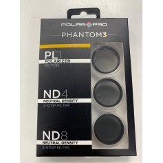 Kit 3 Filtros Drone Dji Phantom 3 Pl1 Polarizado Nd4 Neutral Neutral Nd8 Polar Pro