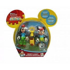 Figuras Mickey & Goofy Outdoor Adverture 2 Munecos Originales