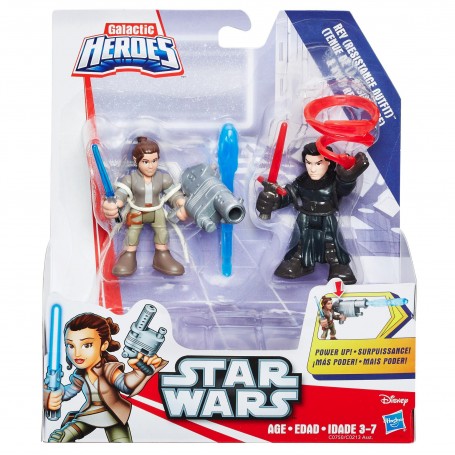 FIGURAS STAR WARS GALACTIC HEROES ORIGINAL HASBRO REY + PRINCESA