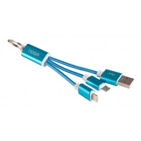 Cable Noga Llavero Usb A Micro Y Lightning Iphone K31