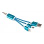 CABLE NOGA LLAVERO USB A MICRO Y LIGHTNING IPHONE K31