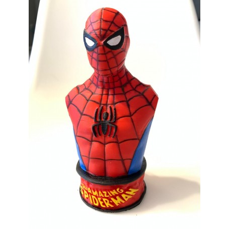 FIGURA IMPRESA 3D BUSTO SPIDERMAN AMAZING 15CM