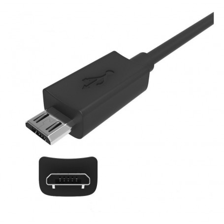 CABLE CARGA MICRO USB MOTOROLA ORIGINAL BLACK CALIDAD