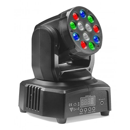 CABEZAL MOVIL 12 LEDS RGB AUDIORRITMICO DMX EFECTO DJ