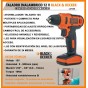 TALADRO ATORNILLADOR INALAMBRICO BLACK AND DECKER 12V LD12 BATERIA LITIO + ACCESORIOS MALETIN SMART DURLOCK MADERA