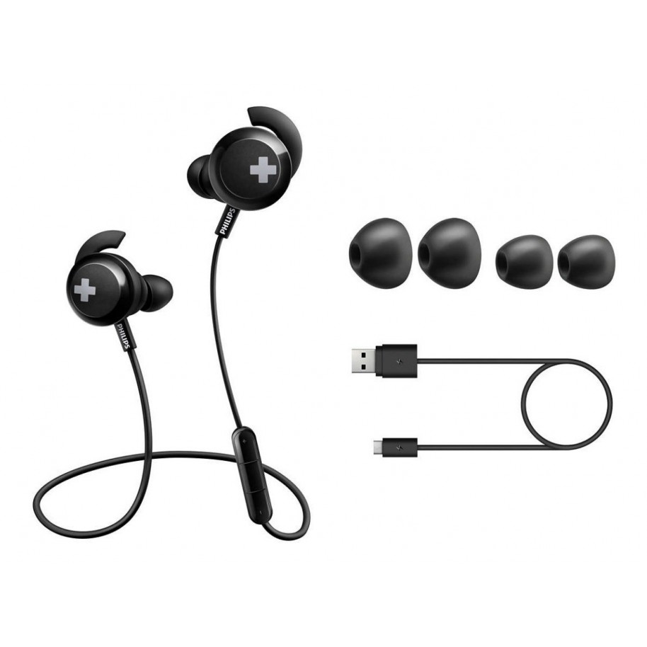 Auriculares Alámbrico Philips TAH2005BK/00 Música Negro