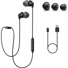 AURICULAR PHILIPS SHB3595BK IN EAR BASS + BLUETOOTH MICROFONO NEGRO