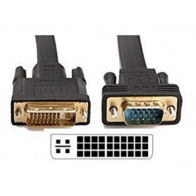 CABLE DVI-I MACHO A VGA MACHO 5 METROS CABLE VIDEO