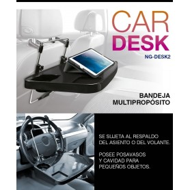 Bandeja Para Auto Soporte Tablet Apoya Vaso Noga Car Desk2