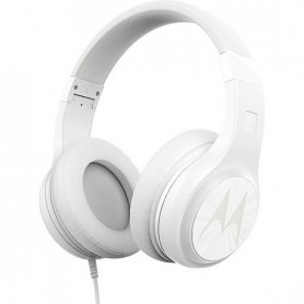 Auricular Vincha Motorola Pulse 120 Blanco Con Microfono Over Ear Comfort Fit