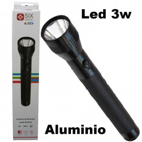 Linterna Aluminio Led De Largo Alcance 3W 120Lm 120M De Alcance Six Electric Li720
