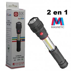 Linterna 2 En 1 Led Cob 3W 260Lm Magnetico Six Electric Ll3585C