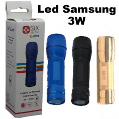 Linterna De Aluminio Led Samsung 3W 110Lm Six Electric Ll717C