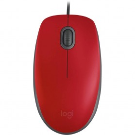 Mouse Con Cable Logitech M110 Silent Red