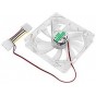 COOLER VENTILADOR 120X120X25 ACRILICO TRANSPARENTE CON LUZ 120MM CONECTOR MOLEX HW12X01