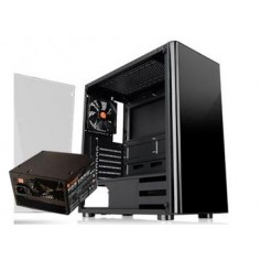 GABINETE THERMALTAKE V200 TEMPERED GLASS EDITION FUENTE 600W REALES 410X190X470MM 1 COOLER USB 2.0 X2 Y USB 3.0 X1 AUDIO FRONTAL