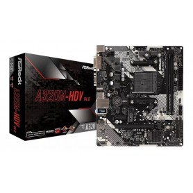 MOTHER ASROCK A320M-HDV R4.0 DDR4 HDMI DVI-D VGA PS2 SATA3 X4 M2 ULTRA USB 3.0 RYZEN AM4 APU A6 A8 A10 APU A6 A8 A10