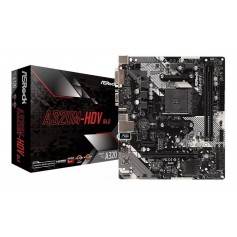 MOTHER ASROCK A320M-HDV R4.0 DDR4 HDMI DVI-D VGA PS2 SATA3 X4 M2 ULTRA USB 3.0 RYZEN AM4 APU A6 A8 A10 APU A6 A8 A10