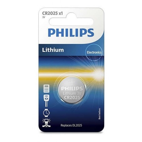 PILA CR2025 3V PHILIPS 2025 MOTHER LITHIUM BATERIA