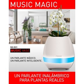 Parlante Maceta Con Musica Speaker Noga Bluetooth