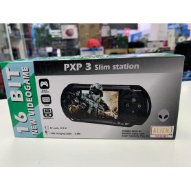 CONSOLA PORTABLE 16 BITS SEGA PORTABLE ALIEN PXP3 SALIDA TV PANTALLA 2.7 PULGADAS CON JUEGOS NEGRO
