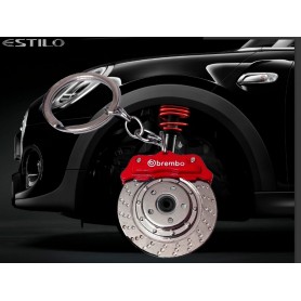 Llavero Tuning Caliper Brembo Freno A Disco Con Movimiento Pistero