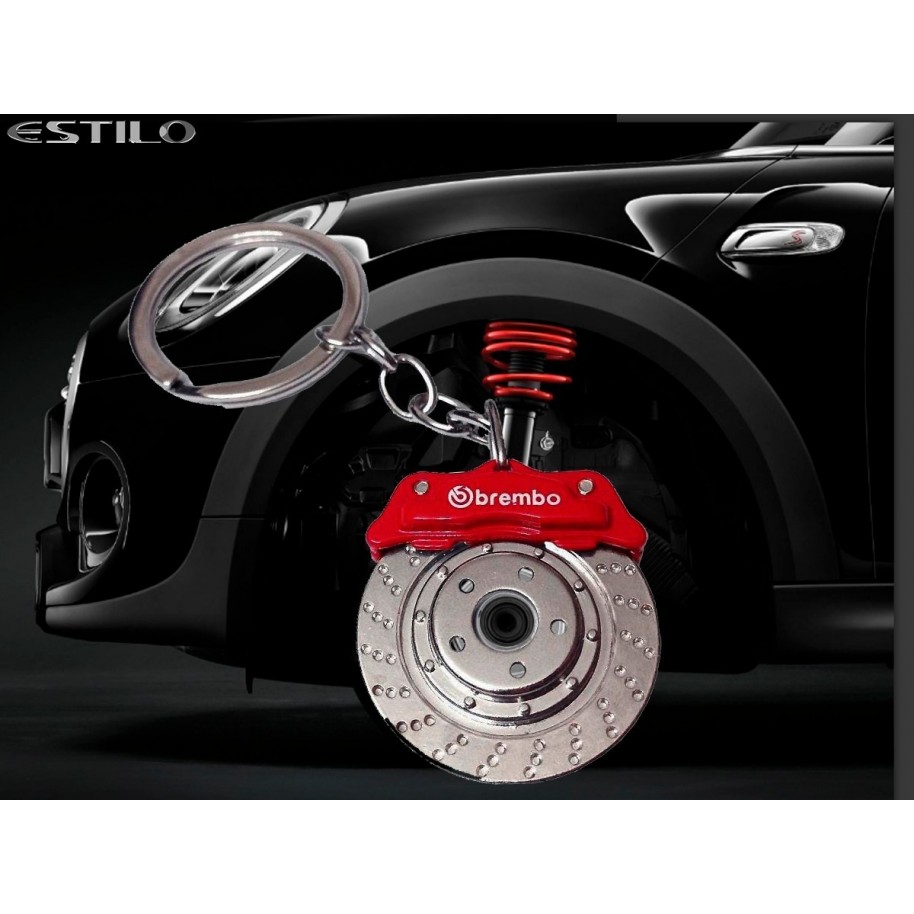 Llavero Tuning Caliper Brembo Freno A Disco Con Movimiento Pistero