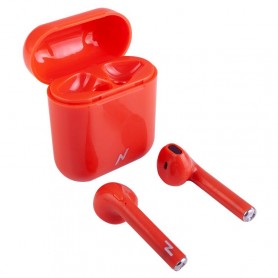 Auricular Bluetooth Noga Twins 5 Tipo Airpods Calidad Color Rojo