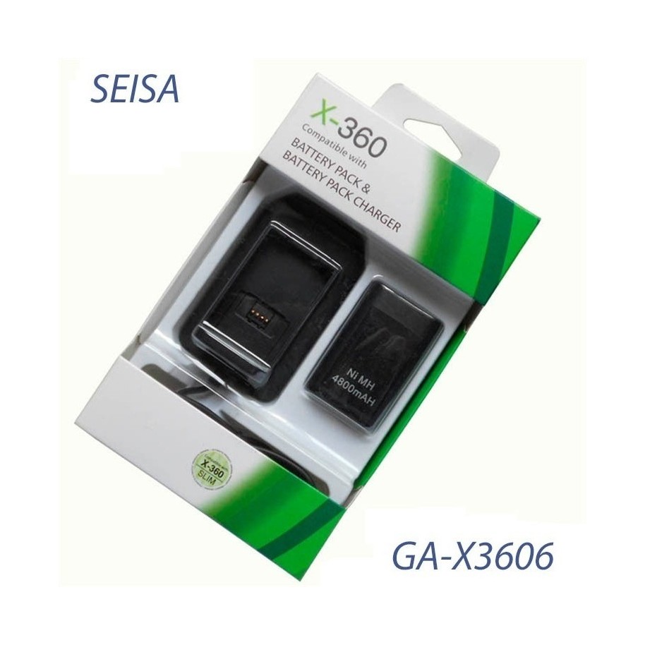 Kit Xbox 360 Cargador Cuna De Carga + Bateria 4800Mah Seisa