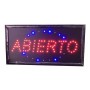 CARTEL LED GRANDE COLORES LUMINOSO ABIERTO 50 X 26 PUBLICIDAD 220V 6W ECO SMART