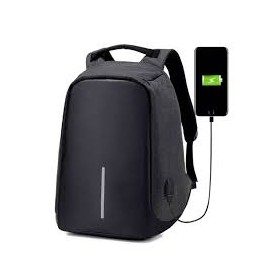 Mochila Antirrobo Daza Notebook Impermeable Inteligente Usb Negro Dzbagatblk