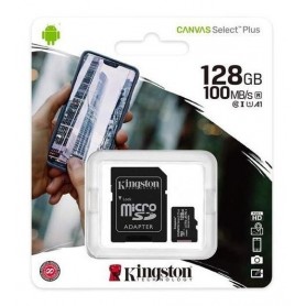 MEMORIA MICRO SD 128GB CLASE 10 CANVAS PLUS 100MB/S KINGSTON U1