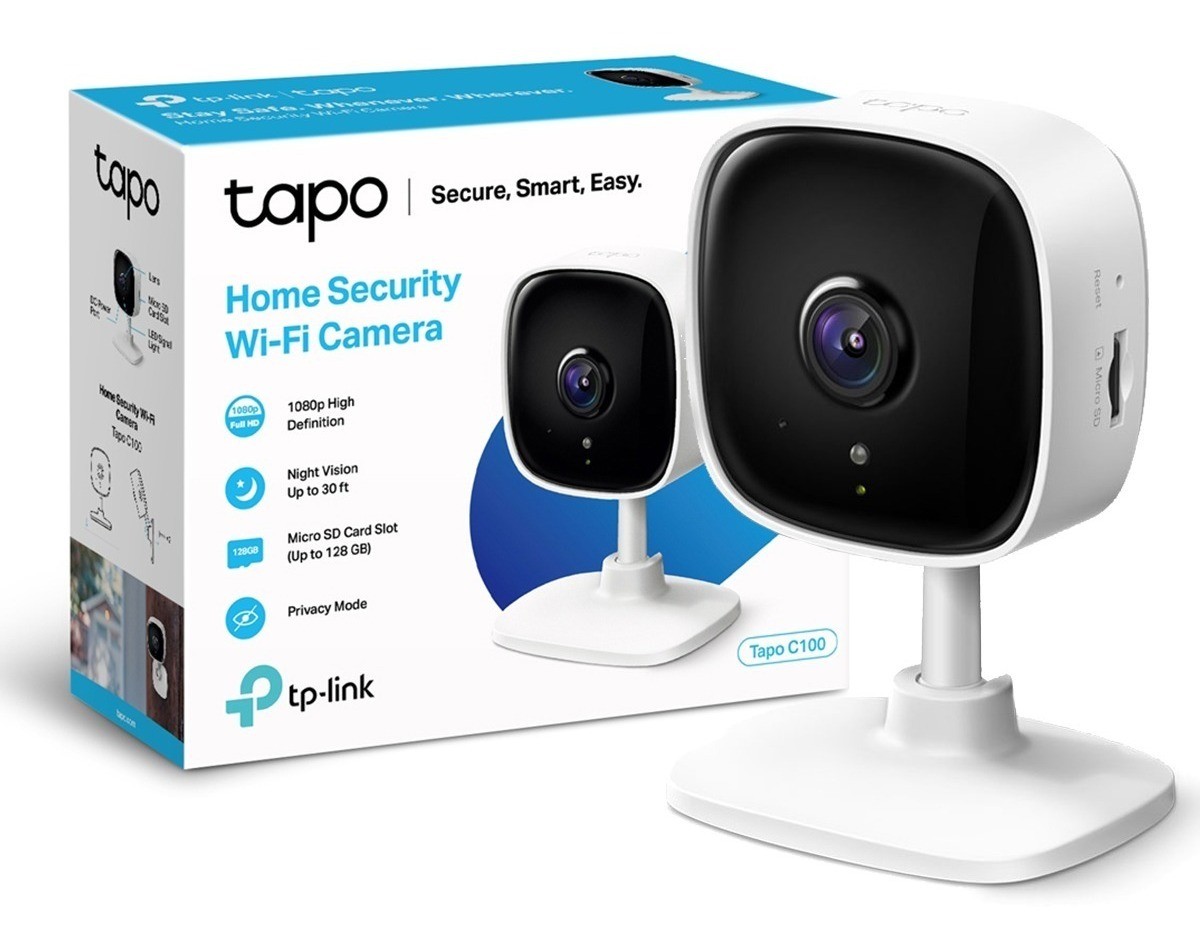 Camara Ip Tp-Link Tapo Vision Nocturna Wifi Full Hd 1080P Memoria Sensor Movimiento Opcion De Webcam