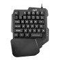 TECLADO GAMER UNA SOLA MANO RETROILUMINADO DE 35 TECLAS CON MACROS NISUTA GAMING NSKBG35