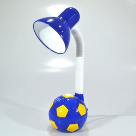 Lampara De Mesa Infantil Pelota De Futbol Chicos Salma Azul Y Amarillo