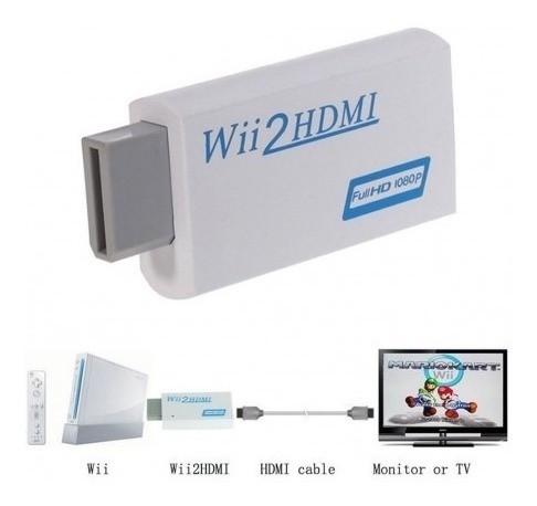 Adaptador Wii A Hdmi Y Audio 3.5Mm 720P 1080P Conectala Wii Por Cable Hdmi