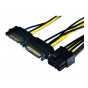 CABLE DE FUENTE ADAPTADOR 2 SATA A 8 PINES PCI-E PLACAS DE VIDEO (SI NO TIENE LA FUENTE ADECUADA NO SE RECOMIENDA)