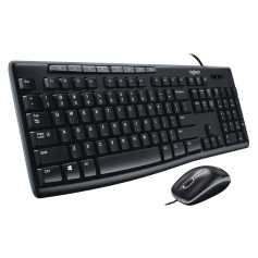 Combo Teclado Y Mouse Mk200 Logitech Con Cable Y Controles De Musica