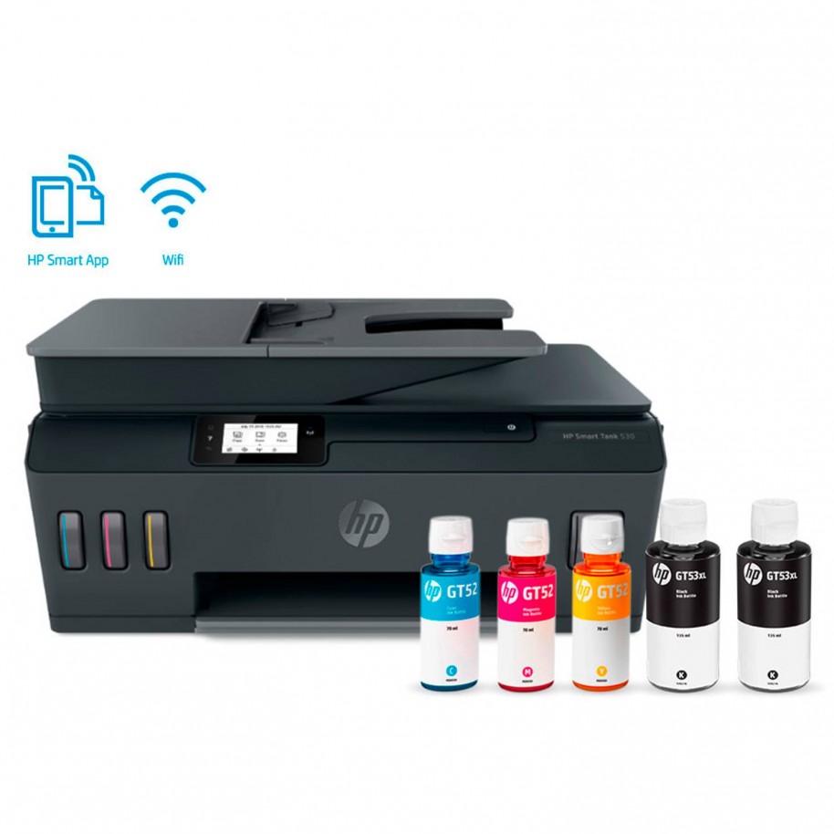 Impresora Multifuncion Hp Smart Tank 530 Sistema Continuo Con Wifi All In  One